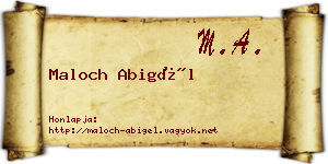 Maloch Abigél névjegykártya